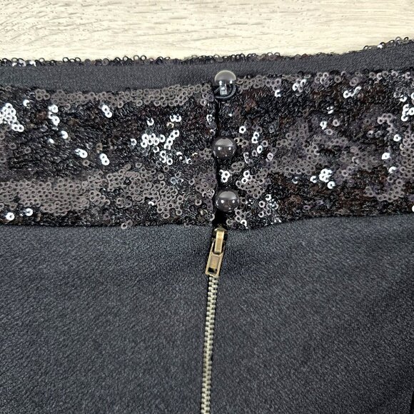 VTG Paraphrase Y2K 90's Black Jeweled Neck Sheath Dress Sz L Sleeveless Stretch - Picture 11 of 11